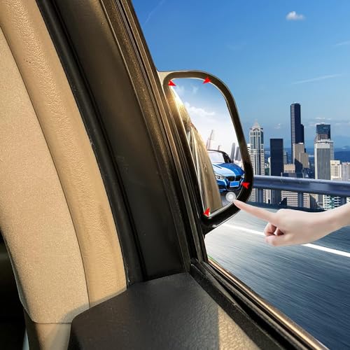 AutoBizarre Anti-Collision Adjustable B-Pillar Blind Spot Mirror For Second Row Passenger Rear View & Safety For All Cars & Vans - Image 2