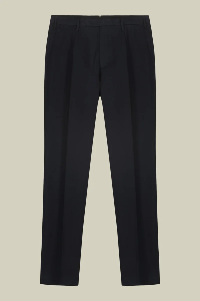 Doppelganger Blue Classic regular fit twill trousers for men - DK Blue for Men | Best Price UAE