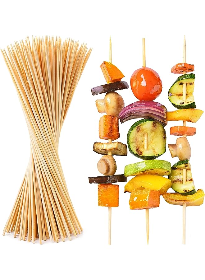 IAF Pack Bamboo Skewers For Grilling, 10 Inch Brown Wooden Skewers For Crafts Bbq, Bamboo Sticks, Natural Bamboo, For Kabobs, Crafts And Outdoor Partie, Shish Kebobs And Fruit Crafting - Image 1