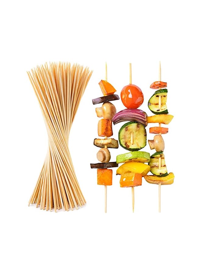 IAF Pack Bamboo Skewers For Grilling, 10 Inch Brown Wooden Skewers For Crafts Bbq, Bamboo Sticks, Natural Bamboo, For Kabobs, Crafts And Outdoor Partie, Shish Kebobs And Fruit Crafting - Image 2
