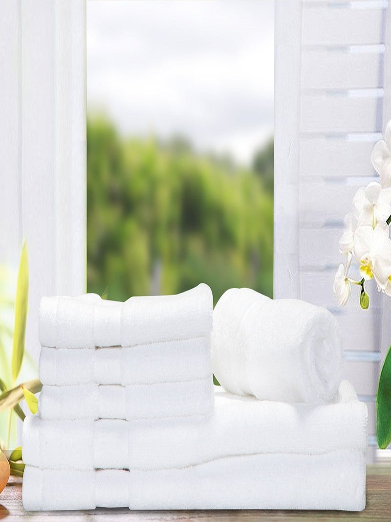 BIANCA 6pc Ultra Soft Zero Twist 100 Cotton Towel 2pc Hand 4pc Face Paradiso Super Absorbent Fluffy AeroCore Organic Technology for Men Women Gym Kitchen SolidMulti - Image 1