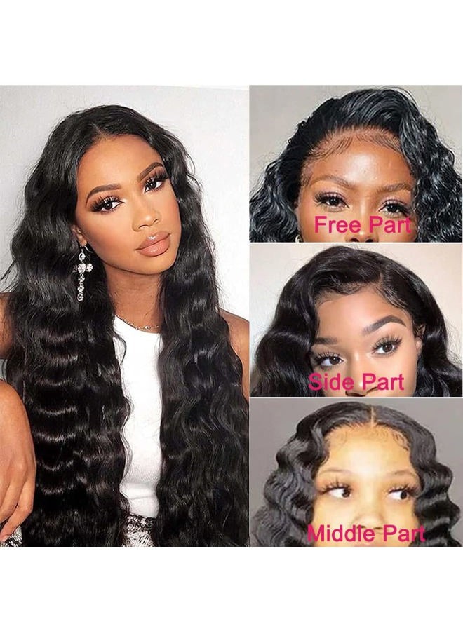 Bworto Loose Deep Wave 13x4 Lace Front Wigs Human Hair Pre Plucked Loose Deep Curly Lace Frontal Wigs for Black Women Natural Hairline 20 Inch - Image 3