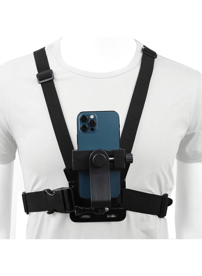 PELLKING Mobile Phone Chest Mount Harness Strap Holder Cell Phone Clip Action Camera POV for Samsung iPhone Plus etc - Image 1