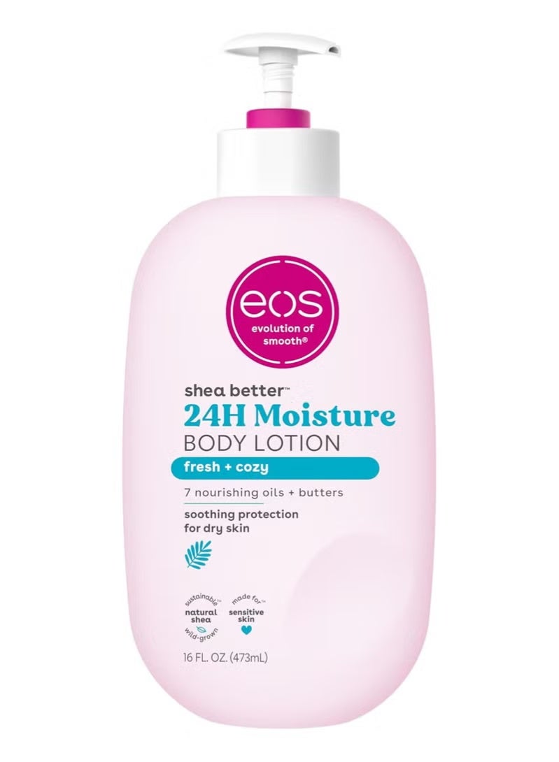 EOS Shea Better Body Lotion – Fresh & Cozy 473ml | 24-Hour Moisture, Lightweight & Non-Greasy - Image 1