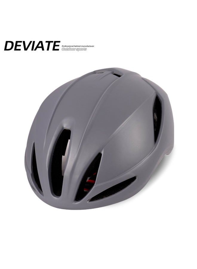 Matte Gray One-piece Integrated Cycling Helmet, Outdoor Safety Helmet, Lightweight And Breathable Balance Bike Helmet With A Matte Finish