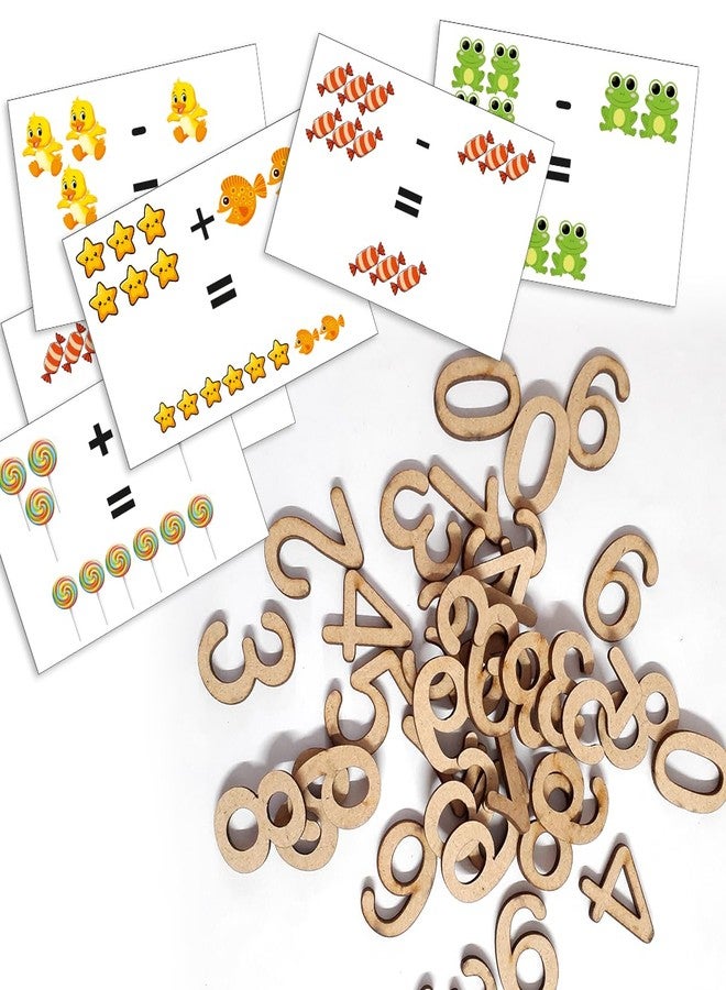 Tokyodo Number Learning Game - Educational 1-10 Number Cutouts & Visual Flashcards | Fun Math Toy for Kids to Learn (Cutouts Numbers Set of 3 + Equation Flashcard) - Image 1