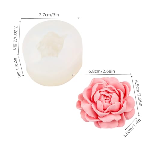 NINEXY 3D Flower Silicone Candle Molds Lotus/Rose/Iris/Camellia Flower Soap Plaster Resin Casting Mold Fondant Chocolate Cake Baking Tools (Jasmine) - Image 2