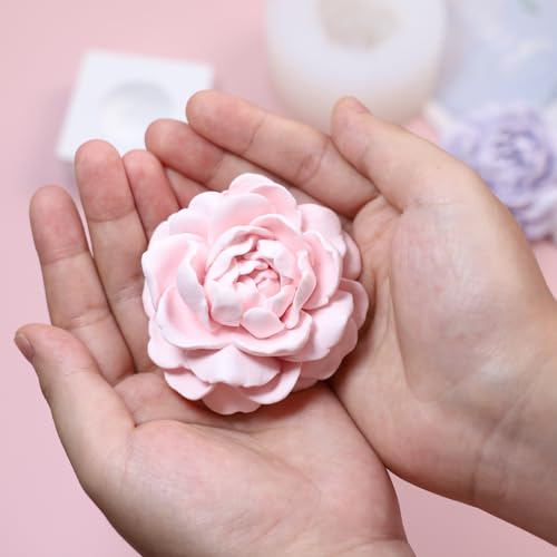 NINEXY 3D Flower Silicone Candle Molds Lotus/Rose/Iris/Camellia Flower Soap Plaster Resin Casting Mold Fondant Chocolate Cake Baking Tools (Jasmine) - Image 4