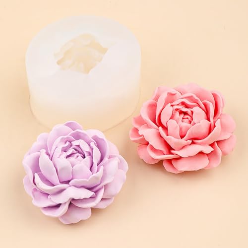 NINEXY 3D Flower Silicone Candle Molds Lotus/Rose/Iris/Camellia Flower Soap Plaster Resin Casting Mold Fondant Chocolate Cake Baking Tools (Jasmine) - Image 3