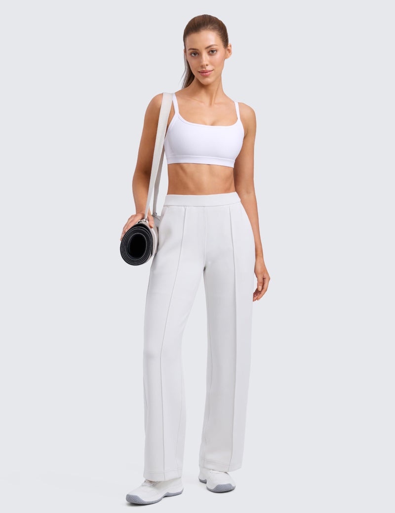 Women's Scoop Neck Sports Bra, Wireless Light Support Double Lined Workout Bra for Yoga and Gym - Image 4