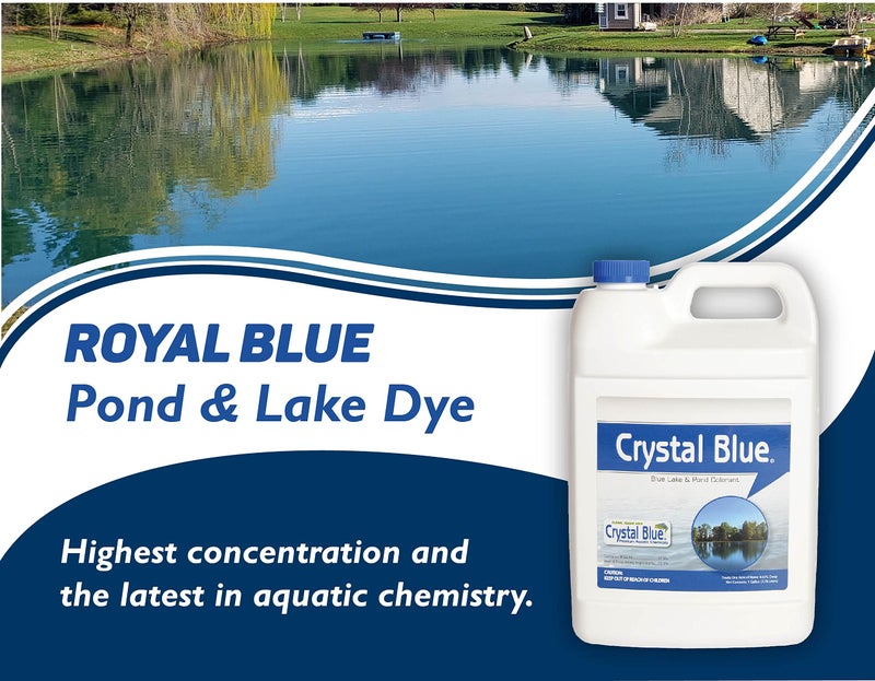 Crystal Blue Lake and Pond Dye - 1 Gallon - Royal Blue Color Treats up to 1 Acre - Clean, Clear & Crystal Blue Water - Environmentally Friendly Pond Dye - Image 2