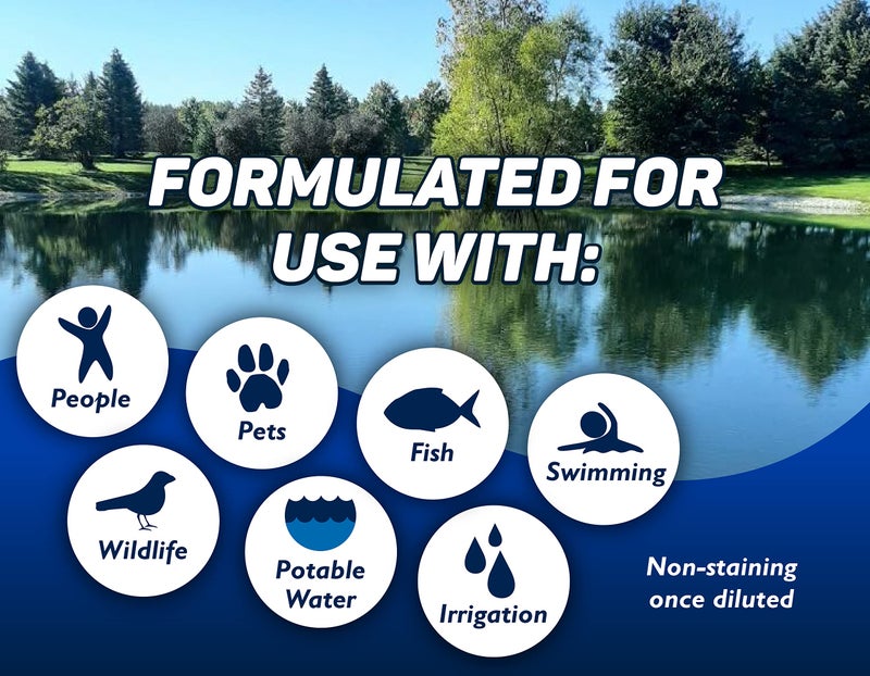 Crystal Blue Lake and Pond Dye - 1 Gallon - Royal Blue Color Treats up to 1 Acre - Clean, Clear & Crystal Blue Water - Environmentally Friendly Pond Dye - Image 4