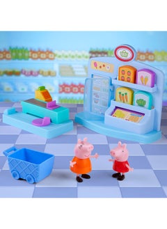 Peppa Pig Peppa’S Adventures Peppa’S Supermarket Playset Preschool Toy Includes 2 Figures And 8 Themed Accessories For Ages 3 And Up  - Image 1