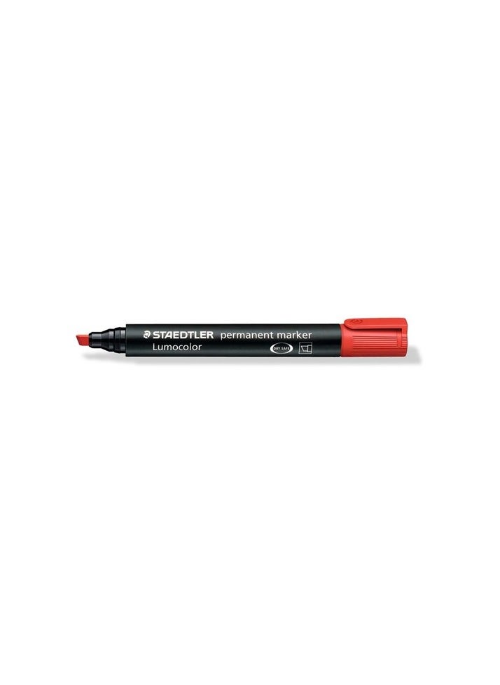 STAEDTLER Staedtler 350-9 Lumocolor Permanent Marker, Broad Chisel Tip, Refillable, Red , Box Of 10  - Image 3