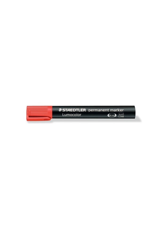 STAEDTLER Staedtler 350-9 Lumocolor Permanent Marker, Broad Chisel Tip, Refillable, Red , Box Of 10  - Image 4