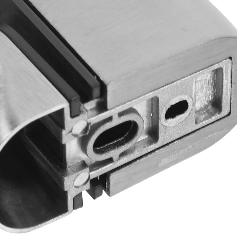 2Pcs Brushed Nickel Adjustable Glass Gripper Clamp Wall Mounted Shelf Holder - Image 4