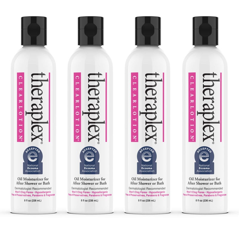 Theraplex Clear Emollient Lotion 8 oz No Parabens or Preservatives Noncomedogenic and Hypoallergenic Fragrance Free Dermatologist recommended 1 Pack Lotion