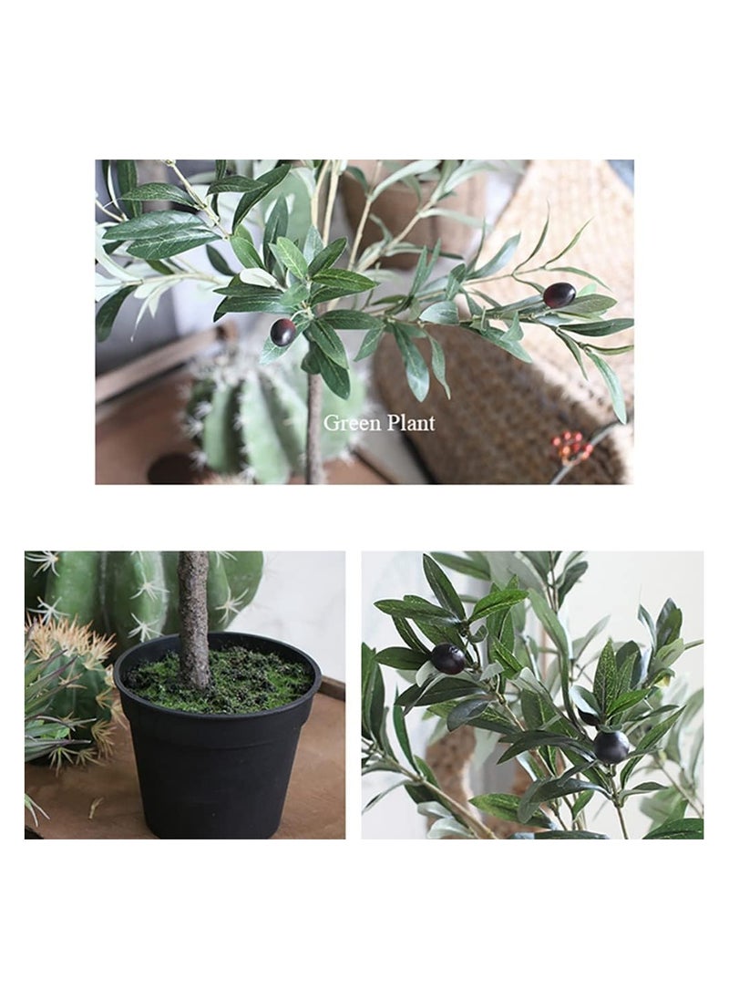 Generic Artificial Olive Tree - 150CM Tall Silk Olive Tree with Realistic Trunk & Leaves – All-Year-Round Home Decor  - Image 3