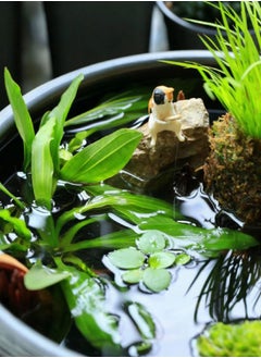 Generic 2pcs Resin fish tank decoration landscape scene cute fishing cat statue figurine decoration aquarium decoration miniature animal toy aquarium decoration theme decoration  - Image 4