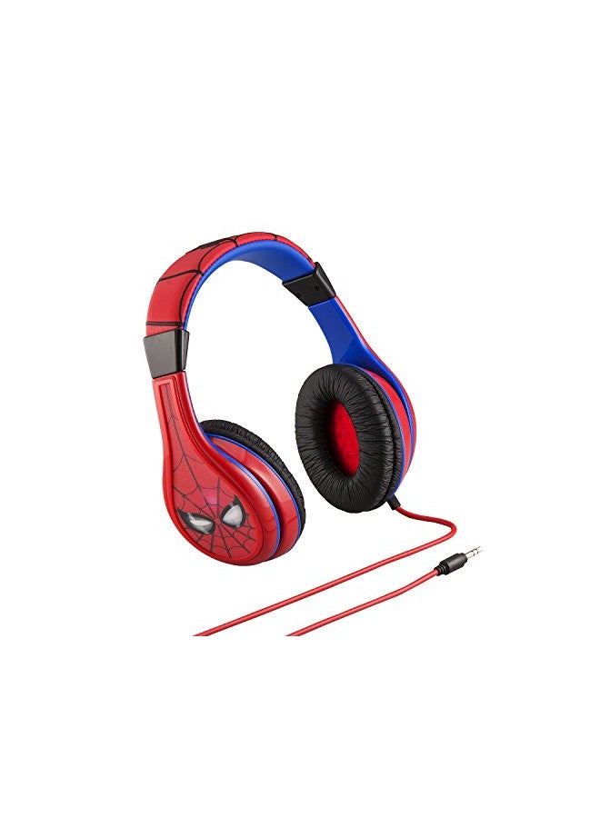 eKids Spiderman Kids Headphones, Adjustable Headband, Stereo Sound, 3.5Mm Jack, Wired, Tangle-Free, Volume Control, Childrens Headphones Over Ear for School Home, Travel - Image 1