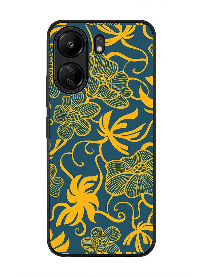 Stylizedd Rugged Black Edge Case for Xiaomi Redmi 13C 4G, Slim fit Soft Case Flexible Rubber Edges Anti Drop TPU Gel Thin Cover - Euro Pattern - Image 1