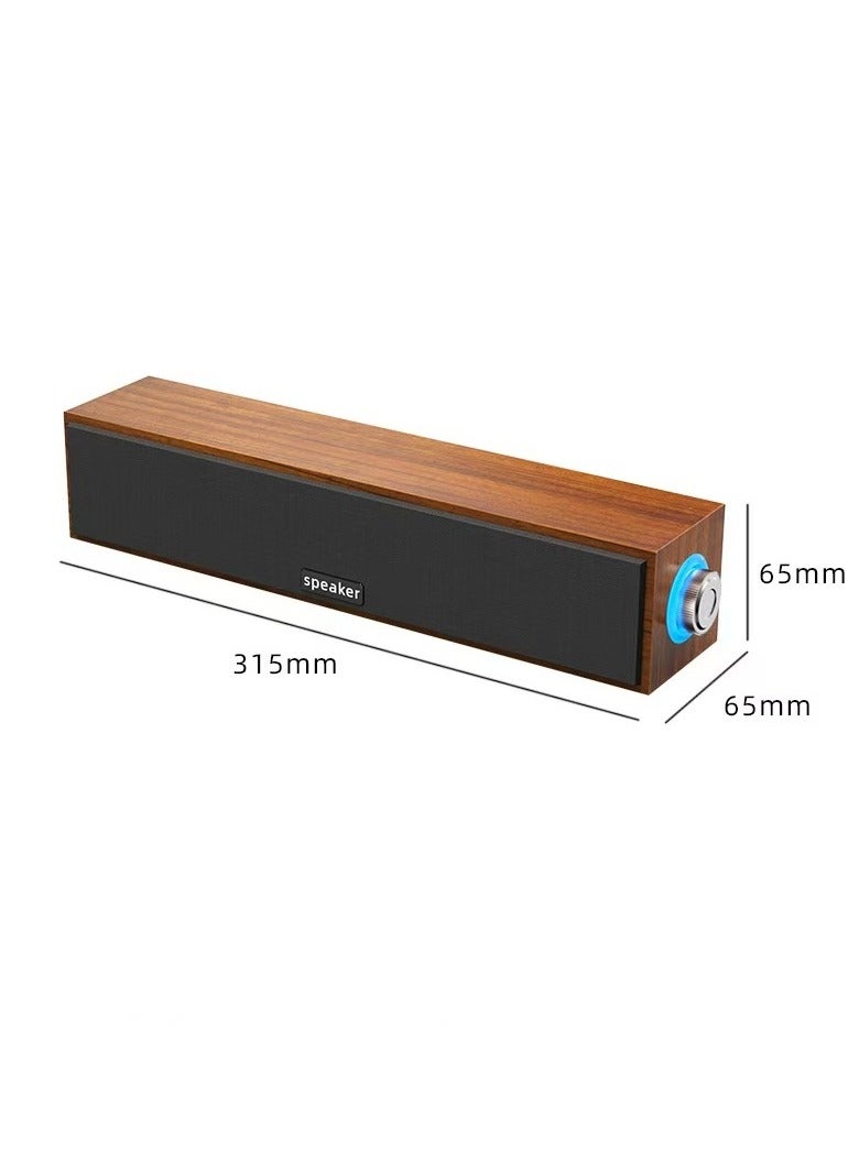 General Computer multimedia audio desktop USB wooden audio notebook desktop dual speaker bluetooth wired audio  - Image 2