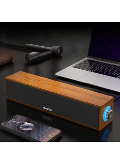 جنرال كمبيوتر متعدد الوسائط صوتي سطح المكتب USB خشبي صوتي دفتر سطح المكتب مكبر صوت مزدوج بلوتوث صوت سلكي  - Image 3