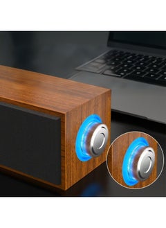 جنرال كمبيوتر متعدد الوسائط صوتي سطح المكتب USB خشبي صوتي دفتر سطح المكتب مكبر صوت مزدوج بلوتوث صوت سلكي  - Image 5