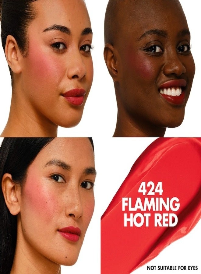 MAKE UP FOR EVER Artist Color Crayon Waterproof Multi-Use Stick 7g – Shade 424 Flaming Hot Red – Bright Red – Longwear, Blendable, Multi-Use Eye, Cheek & Face Crayon - Image 2