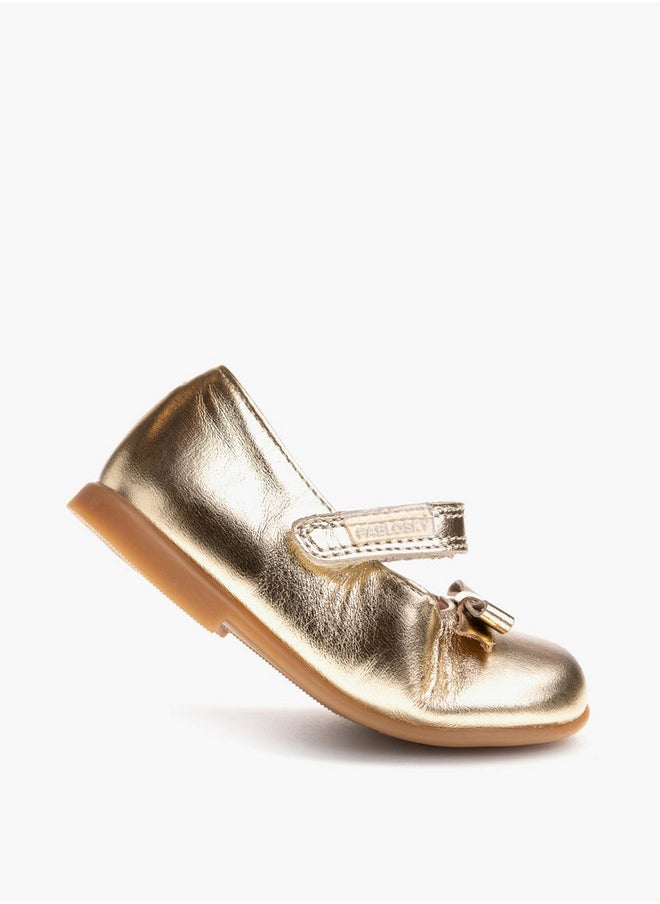 Pablosky Girls' Bow Accent Mary Jane Shoes with Hook and Loop Closure  - Image 5