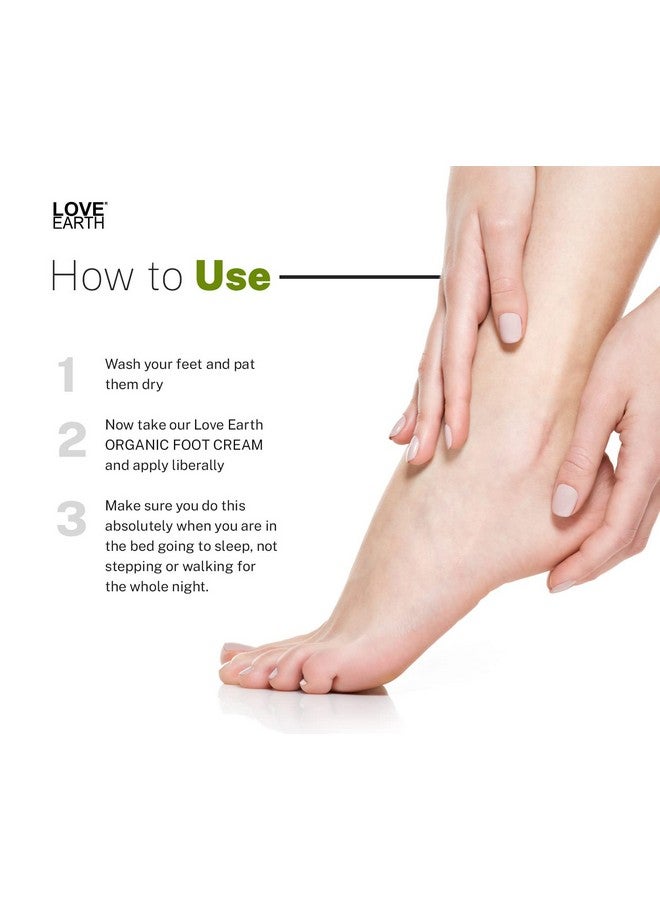 Love Earth Organic Foot Cream With Green Tea & Jojoba Oil For Cracked Dry and Rough Heels 50gm - Image 5