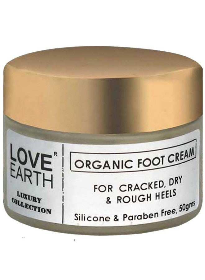 Love Earth Organic Foot Cream With Green Tea & Jojoba Oil For Cracked Dry and Rough Heels 50gm - Image 1