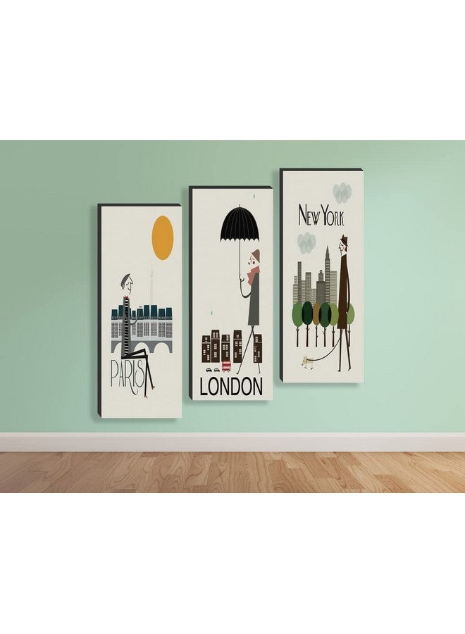SAF paintings set of 3 London,Newyork,Paris UV textured self adeshive wall painting for home decoration SANF-SJ118 - Image 2
