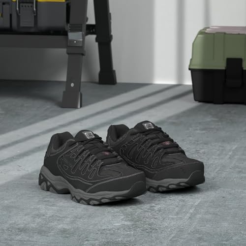 SKECHERS حذاء سكيشرز للرجال كانكتون بقبعة فولاذية – مصنف كخطر كهربائي، مع رغوة الذاكرة، أسود/رمادي، 13 - Image 2