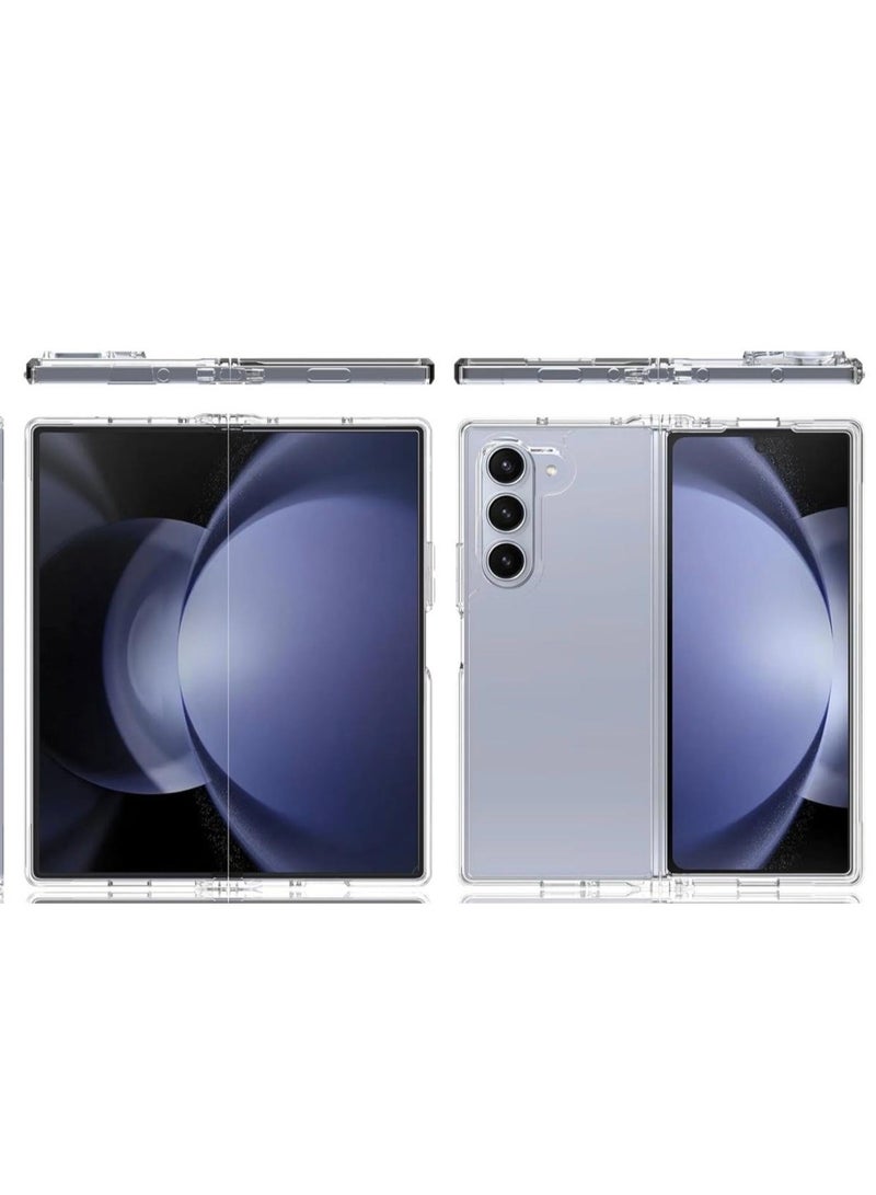 بروستايل جراب Samsung Galaxy Z Fold 6 - غطاء خلفي شفاف صلب مع زوايا ممتصة للصدمات من مادة TPU - Image 1