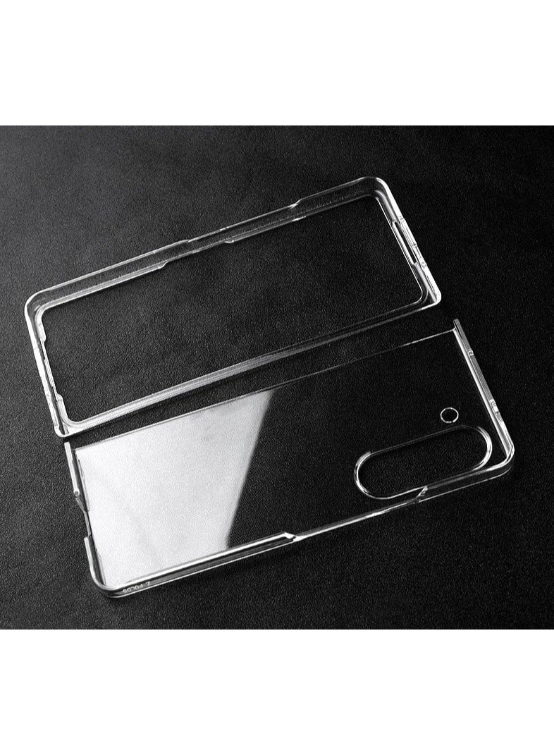 بروستايل جراب Samsung Galaxy Z Fold 6 - غطاء خلفي شفاف صلب مع زوايا ممتصة للصدمات من مادة TPU - Image 2
