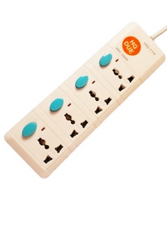HG Extension Bar with 4 sockets 3m Wire, 2500W 4 Universal Outlets with 4 Individual Switch and 4 Power Indicator 4 Way Extension Cord Board, Electric Extension Power Strip 250V/ 50/60Hz Long Length  - Image 2