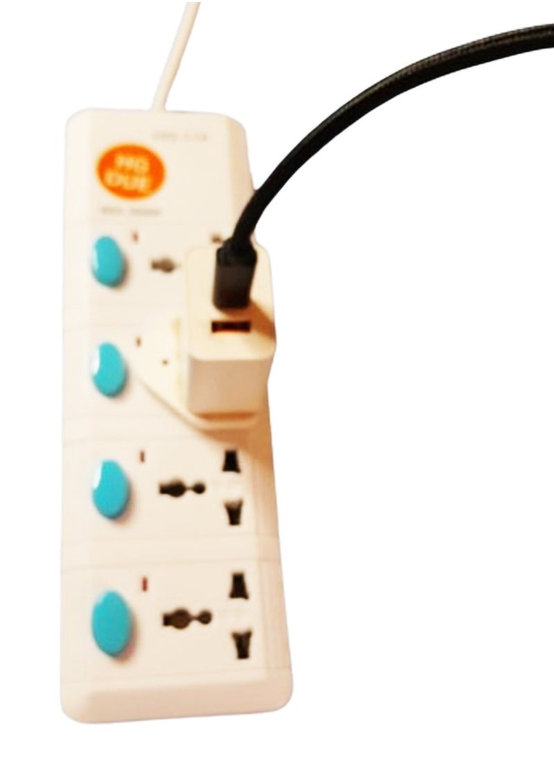 HG Extension Bar with 4 sockets 3m Wire, 2500W 4 Universal Outlets with 4 Individual Switch and 4 Power Indicator 4 Way Extension Cord Board, Electric Extension Power Strip 250V/ 50/60Hz Long Length  - Image 3