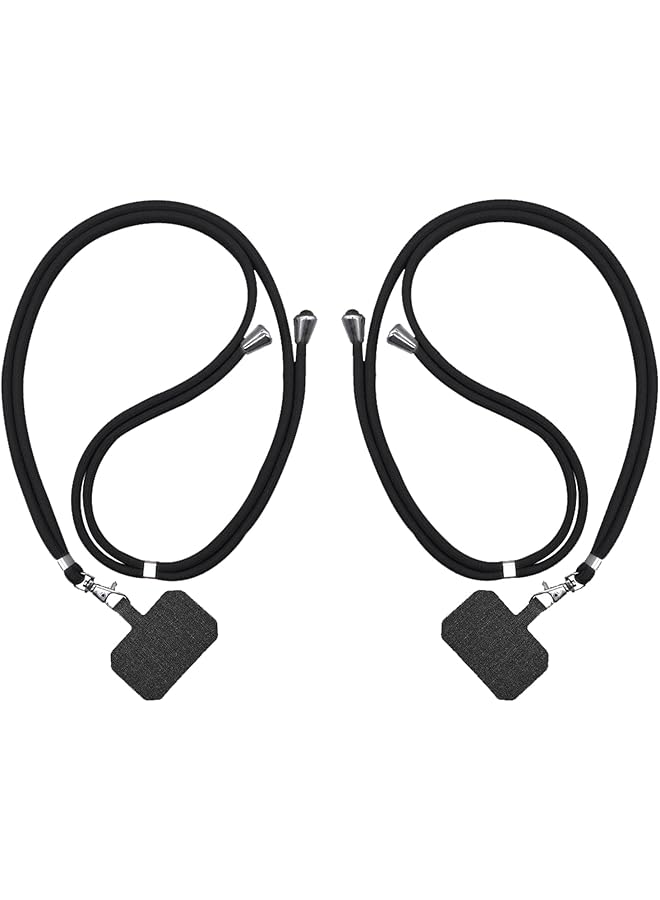 Green Tiger Universal Cell Phone Strap (2 Pack), Crossbody Phone Lanyards for Neck Adjustable Wrist Straps as Phone Grip Compatible with most Phone Cases,Black - Image 1