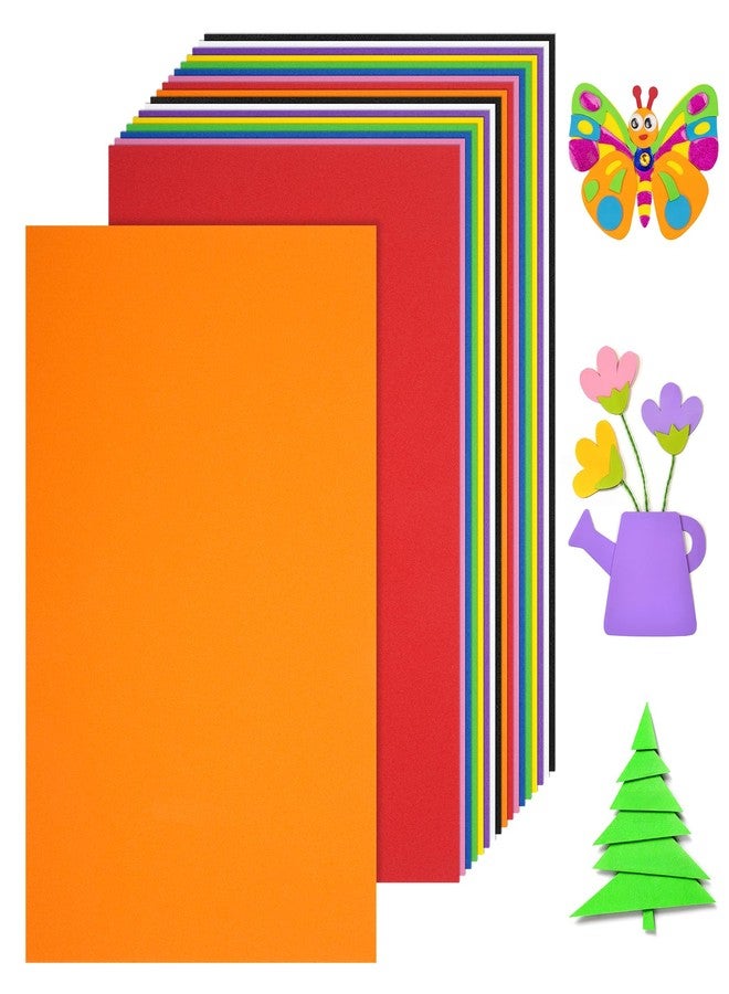 Opvixi 18 Sheets Foam Sheets, 9 Colors Eva Foam Paper 5.5 x 8.5 Inch, 2 mm Thick for Arts and Crafts School Project Scrapbooking DIY Cosplay - Image 1