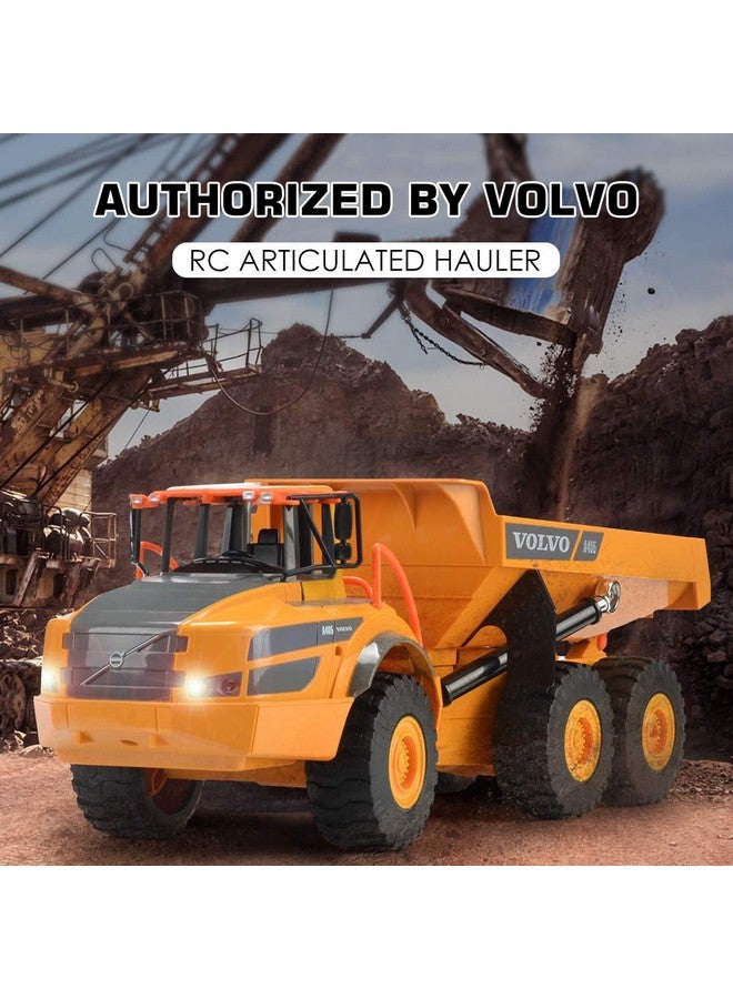 DOUBLE E Volvo RC Dump Truck Toy for Kids, Articulated Hauler, Remote Control Construction Toys Vehicles with Lights, Birthday Gifts Ideas for Boys Age 6 7 8 9 10 Year Old and up - Image 2