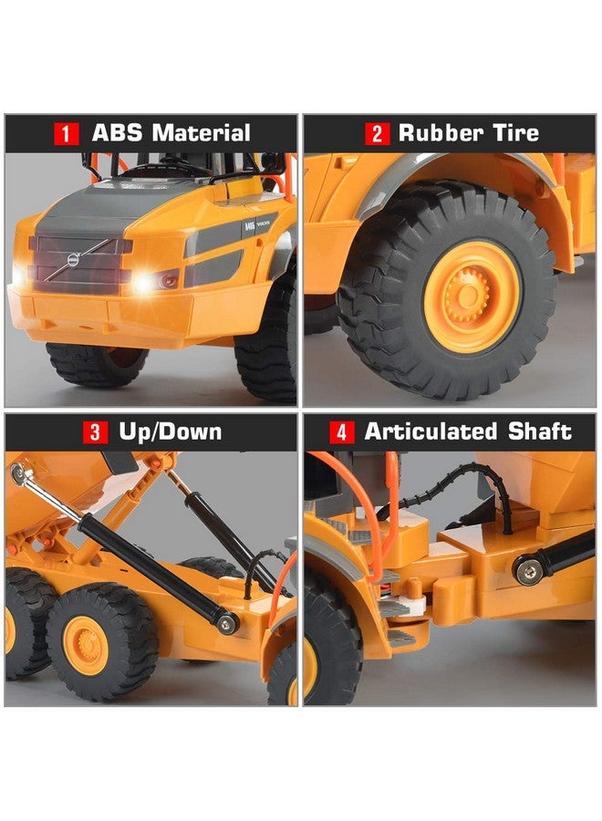 DOUBLE E Volvo RC Dump Truck Toy for Kids, Articulated Hauler, Remote Control Construction Toys Vehicles with Lights, Birthday Gifts Ideas for Boys Age 6 7 8 9 10 Year Old and up - Image 5