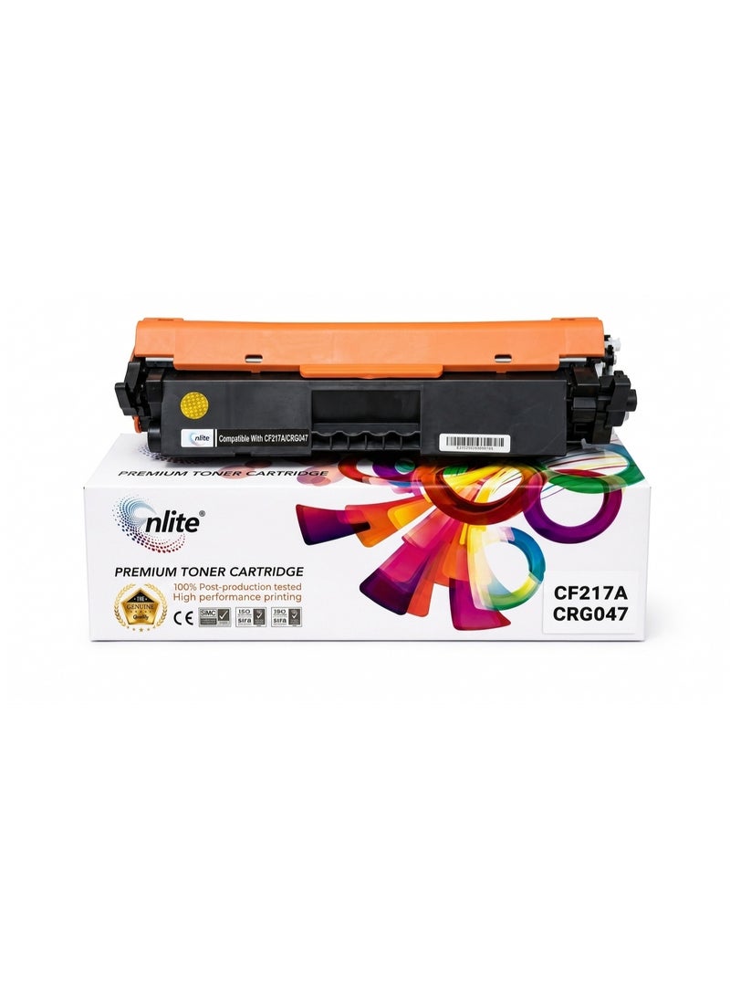 إنلايت Enlite خرطوشة حبر أسود متوافقة عالية الجودة CF217A / 17A / CRG047 لطابعات HP ,Canon - Image 1