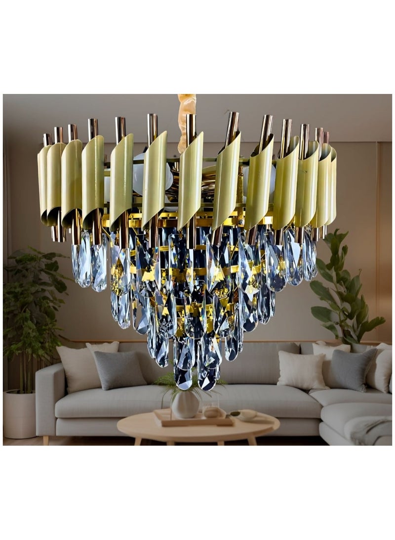 نجفة كريستال عصرية بـ 5 لمبات قطر 50 سم..