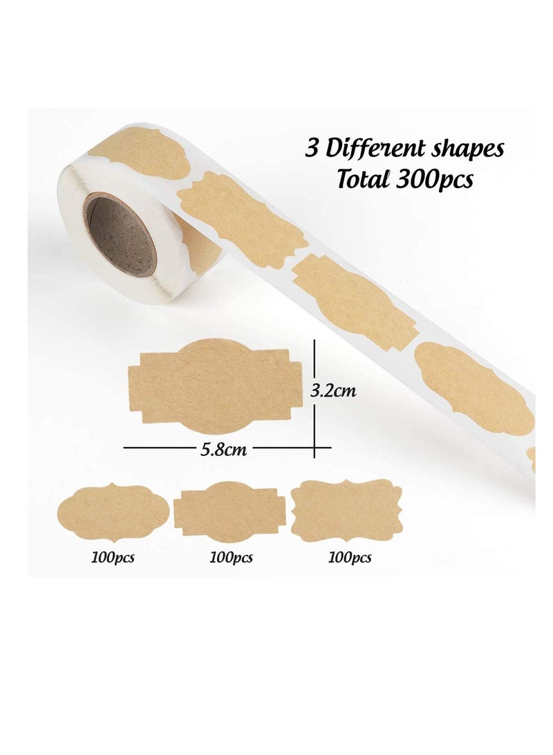 SOLARAE Kraft Labels DIY Blank Kraft Stickers - for Jam Jars, Home Baking, Handmade Gifts, Cosmetic Tin/Pot Labelling & Craft Natural Kraft Paper Round Homemade Adhesive Label - Image 2