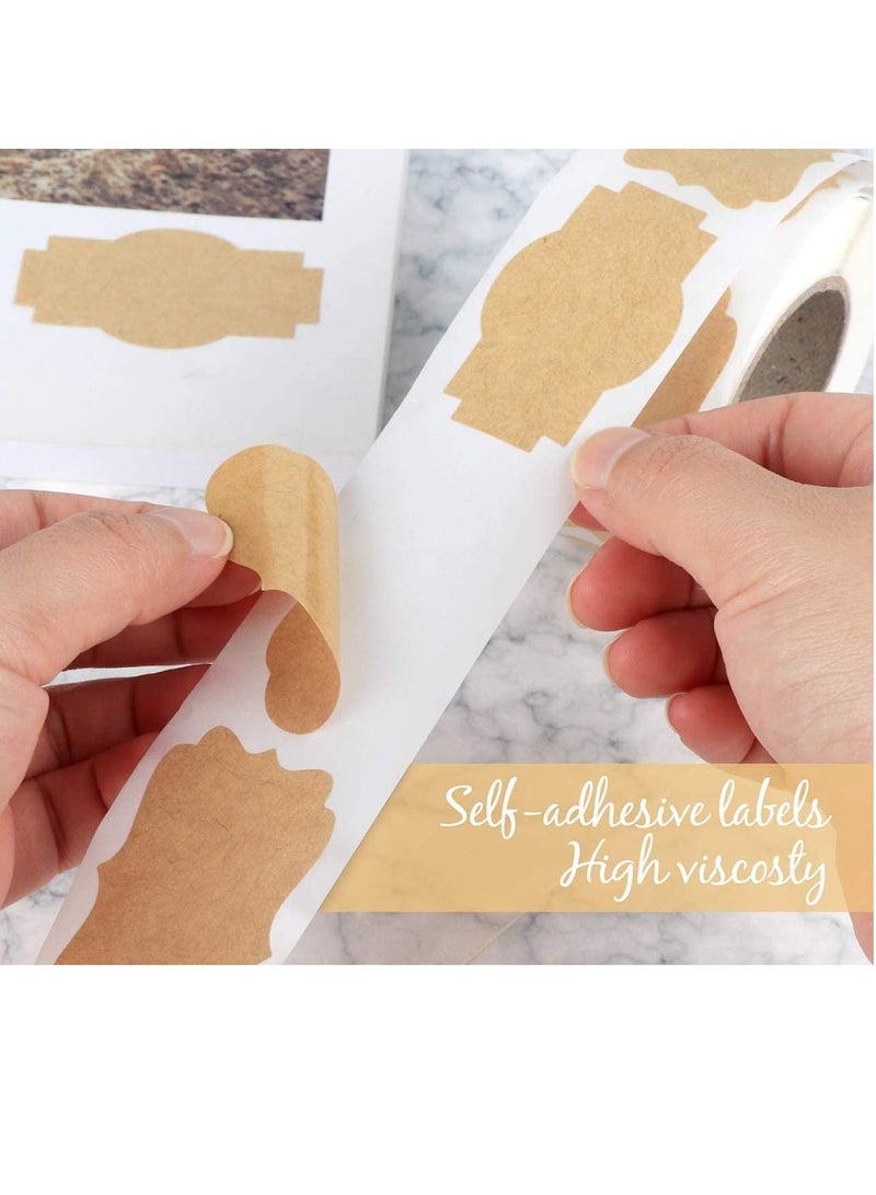 SOLARAE Kraft Labels DIY Blank Kraft Stickers - for Jam Jars, Home Baking, Handmade Gifts, Cosmetic Tin/Pot Labelling & Craft Natural Kraft Paper Round Homemade Adhesive Label - Image 3