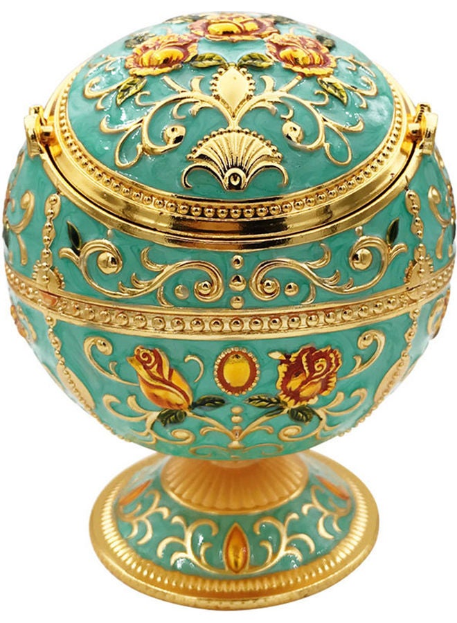 Windproof Vintage Ashtray Green/Gold