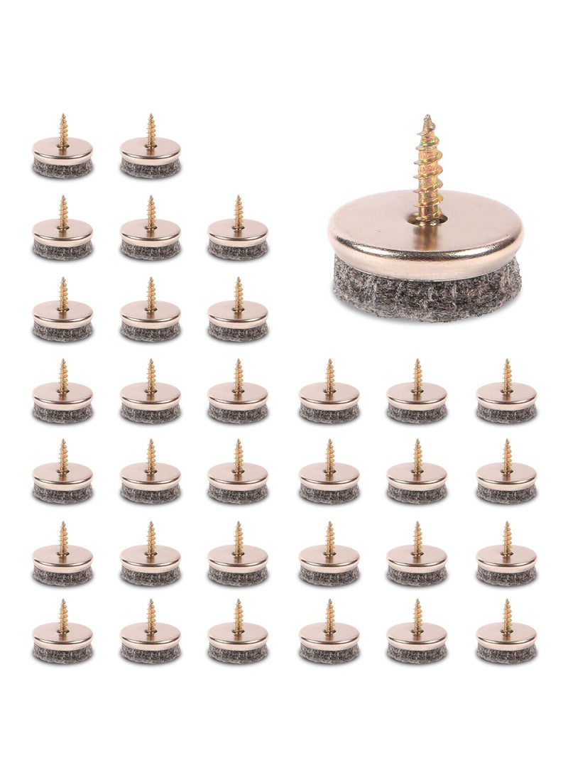 Y&D Furniture Felt Pads 22MM Diameter for Feet 5MM Thick Chair Leg Floor Protectors with Easy Screw Installation are Ideal Protector  - Image 1