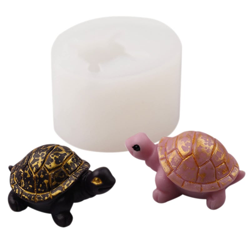 EORTA EORTA 3D Turtle Resin Casting Mold 2 Mini Cute Animal Silicone Candle Soap Making Mold for Aroma Wax Polymer Clay Decor 