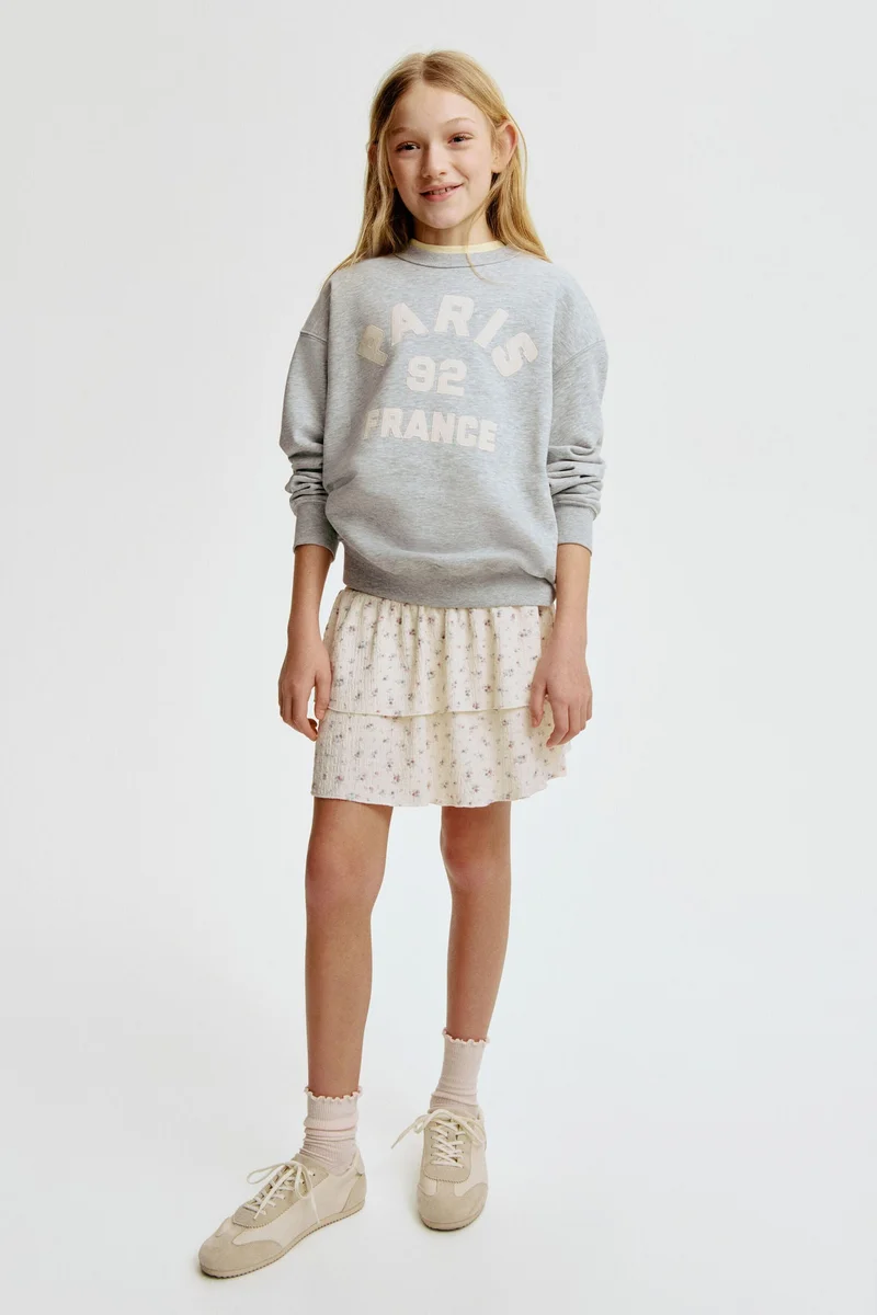 H&M Patterned tiered skirt